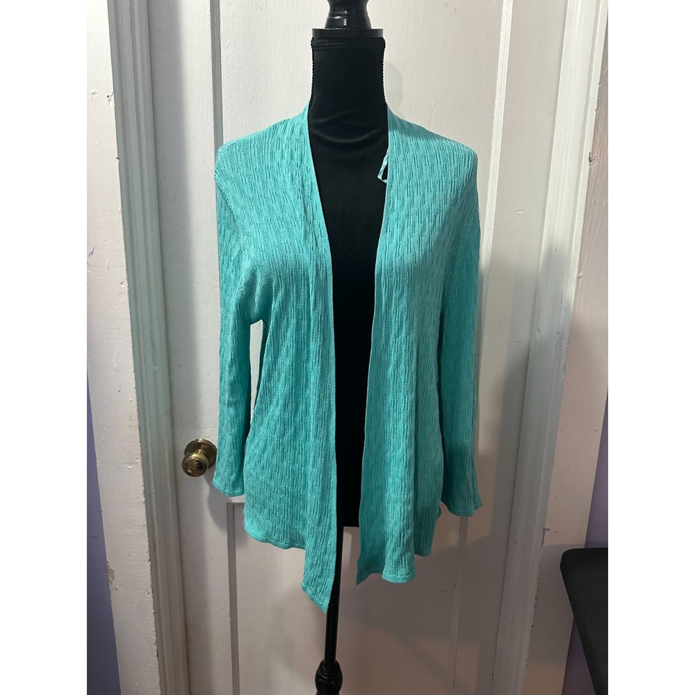Kasper‎ Blue Ribbed Sweater in XL